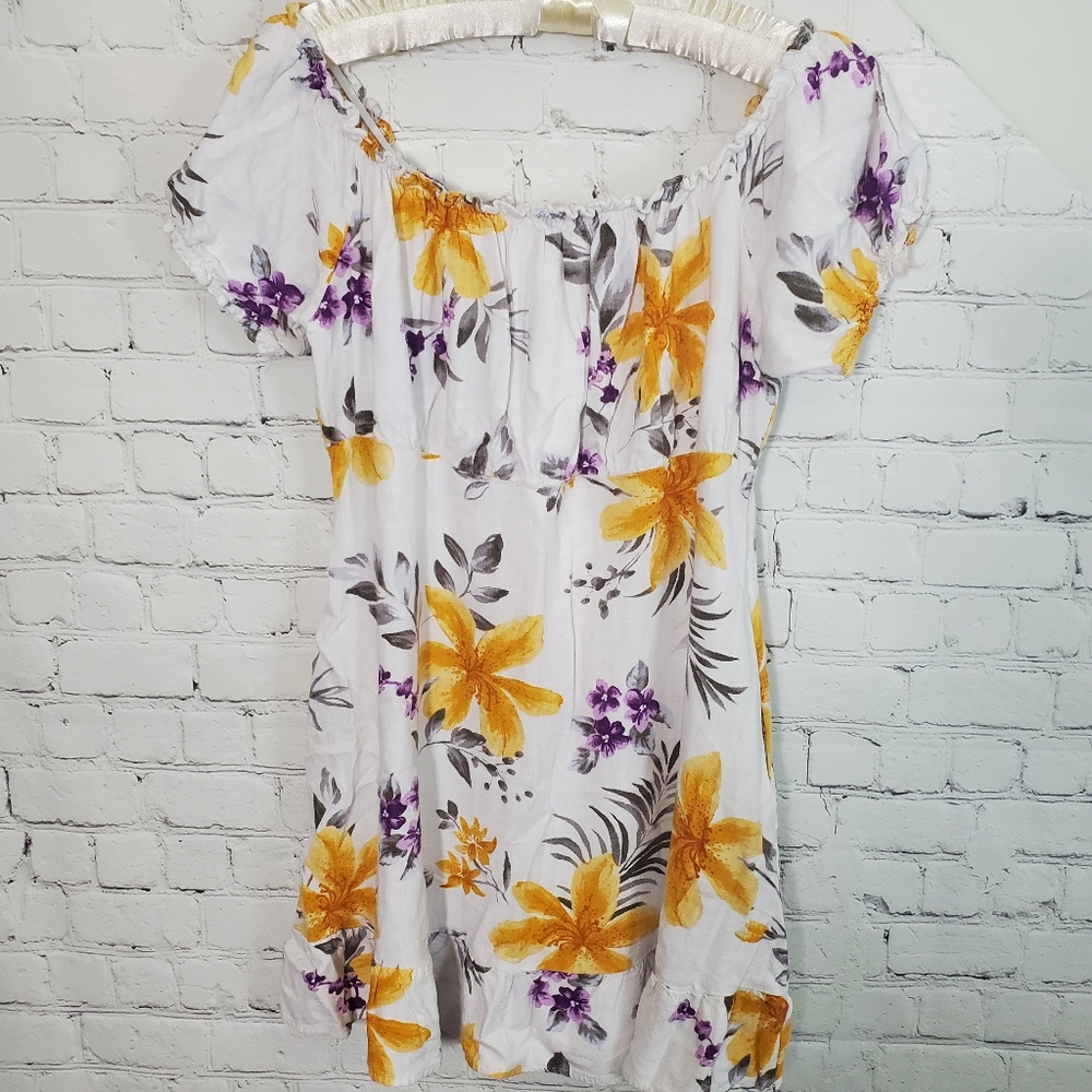 Speechless White Floral Mini Dress